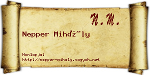 Nepper Mihály névjegykártya